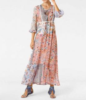 Designer-Maxikleid bunt