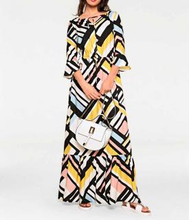 Designer-Maxikleid bunt