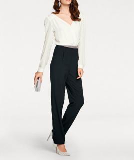 Designer-Overall schwarz-creme