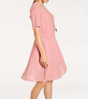 Designer-Plisseekleid rosé