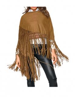 Designer-Poncho camel