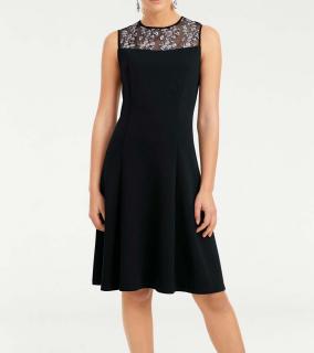 Designer-Prinzesskleid mit Stickerei schwarz