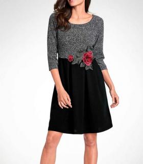 Designer-Prinzesskleid schwarz-weiß