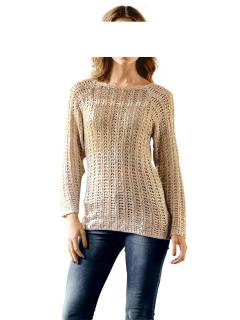 Designer-Pullover apricot-metallic