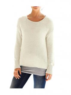 Designer-Pullover creme