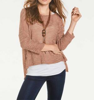 Designer-Pullover terracotta