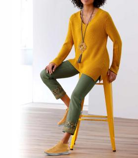 Designer-Push-up-Jeans mitStickerei schlamm