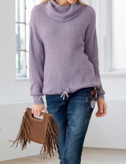 Designer-Rollkragenpullover flieder