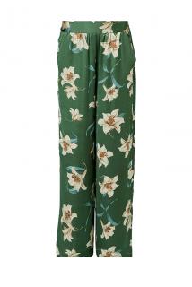 Designer-Satin-Palazzohose bunt