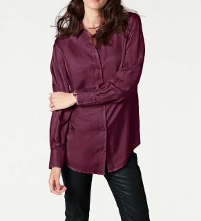 Designer-Seidenbluse bordeaux