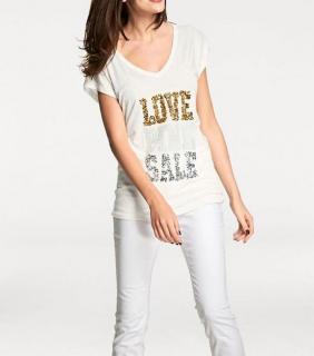 Designer-Shirt ecru-gold