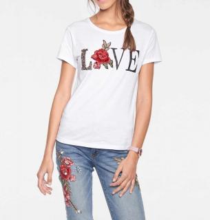 Designer-Shirt weiß mit Strass
