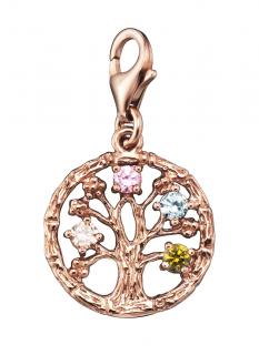 Designer-Silber-Charmeinhänger rosé