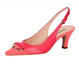Designer-Slingpumps koralle