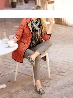 Designer-Sommer-Daunenjacke orange