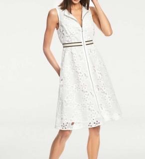 Designer-Spitzenkleid weiß