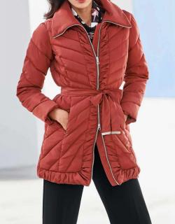 Designer-Steppjacke kaminrot