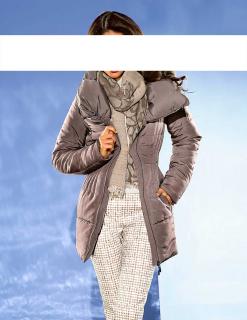 Designer-Steppjacke taupe