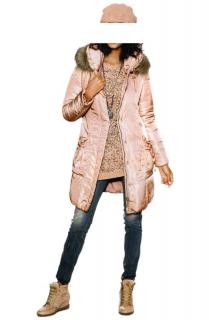 Designer-Steppmantel rosé
