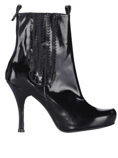 Designer-Stiefelette schwarz