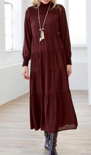 Designer-Stufenkleid burgund