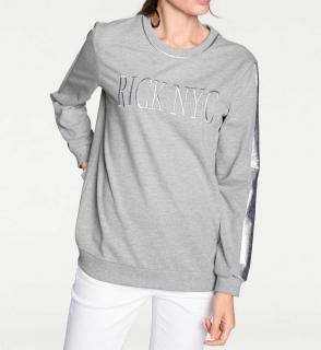 Designer-Sweatshirt grau-melange