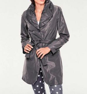 Designer-Trenchcoat grau