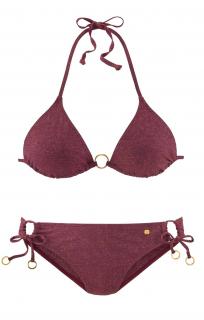 Designer-Triangel-Bikini bordeaux C/D-Cup