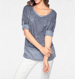 Designer-Tunika jeansblau-used