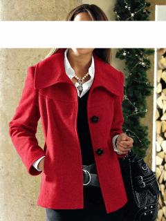 Designer-Wolljacke rot
