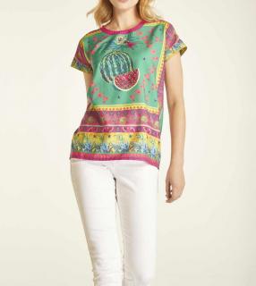Druckbluse bunt Gr. 44