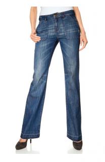 Flared-Jeans blau