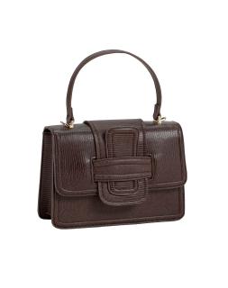 Handtasche mitAnimalprägung schoko