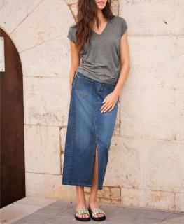 Jeansrock blue-stone-washed