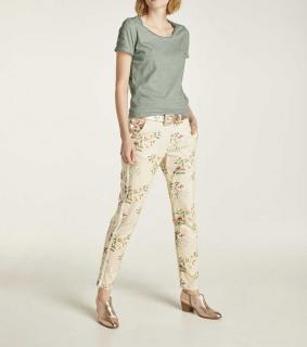 Jersey-Druckhose beige-bunt