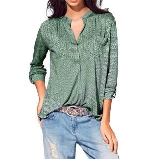 Jerseybluse schilf-schwarz