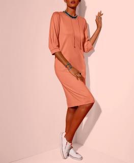 Jerseykleid mit Taschen papaya