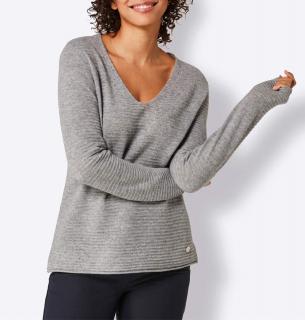Kaschmir-Pullover grau