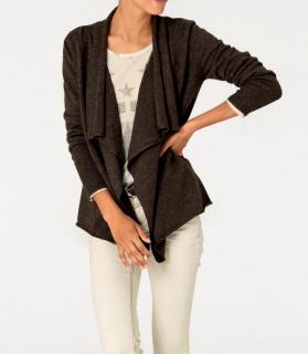 Kaschmir-Strickjacke dunkelbraun