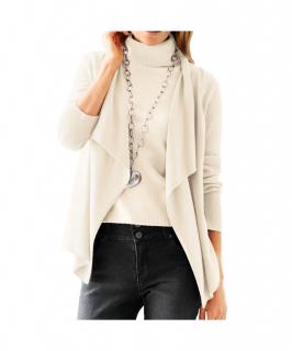 Kaschmir-Strickjacke wollweiß