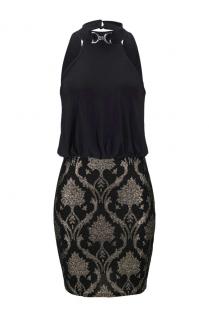 Kleid schwarz-silber