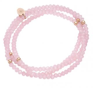Kristall-Wickel-Armband rosa-silber