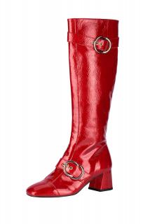 Lackleder-Stiefel rot