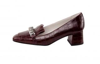 Leder-Pumps bordeaux