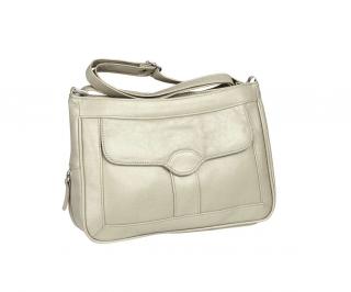 Leder-Tasche champagner