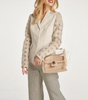 Leinen-Blazer beige