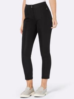 Lyocell-Hose mitJacquard-Schriftzug am Bund schwarz