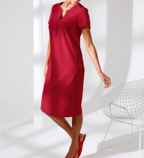 Lyocell-Leinen-Kleid rot