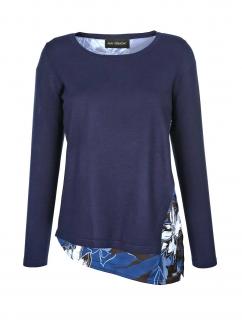 Marken-2-in-1-Pullover blau