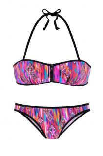 Marken-Bandeau-Bikini bunt C/D-Cup